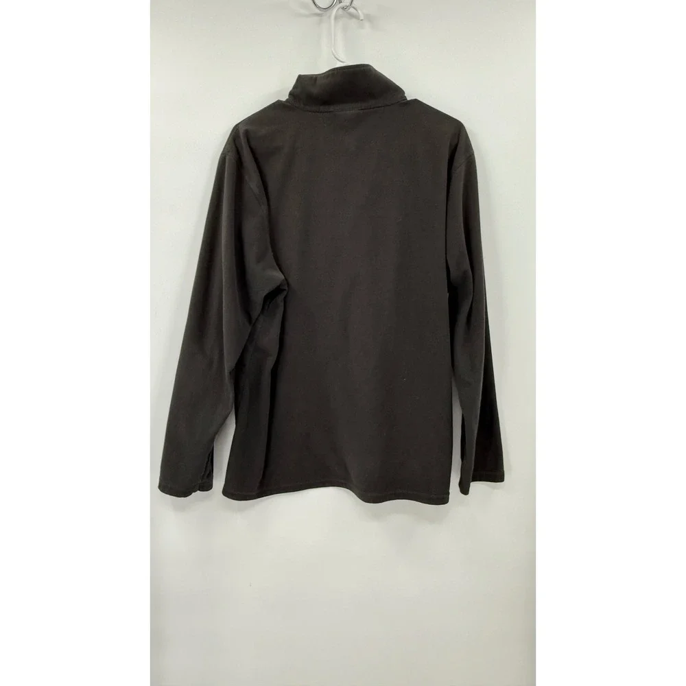 The North Face Large TKA 100‎ Fleece Pullover Mens Brown Quarter Zip Jacket